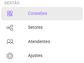 Menu Conexões